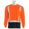 Erb Safety T-Shirt, Brdseye Msh, Lng Slv, Class2, 9007SBSEG, Hi-Viz Orng/Blk, LG 62463